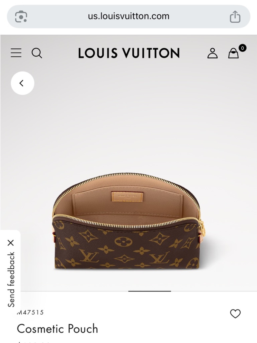 ๐ LOUIS VUITTON | BRAND NEW small cosmetic pouch M47515 - Picture 10 of 11